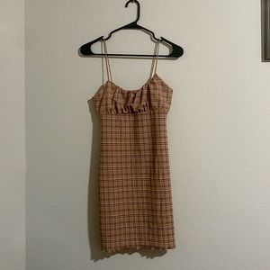 Small Plaid Skinny Strapped Dress